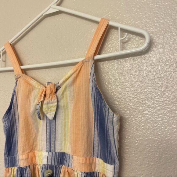 Jessica Simpson Girls Midi maxi button front Dress Stripe boho smocked cotton 12 - Picture 4 of 12